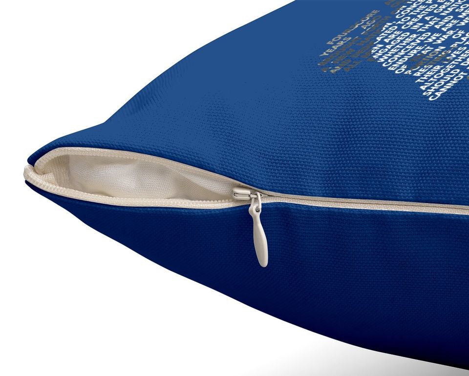 Abraham Lincoln Portrait Gettysburg Address Throw Pillow Throw Pillow