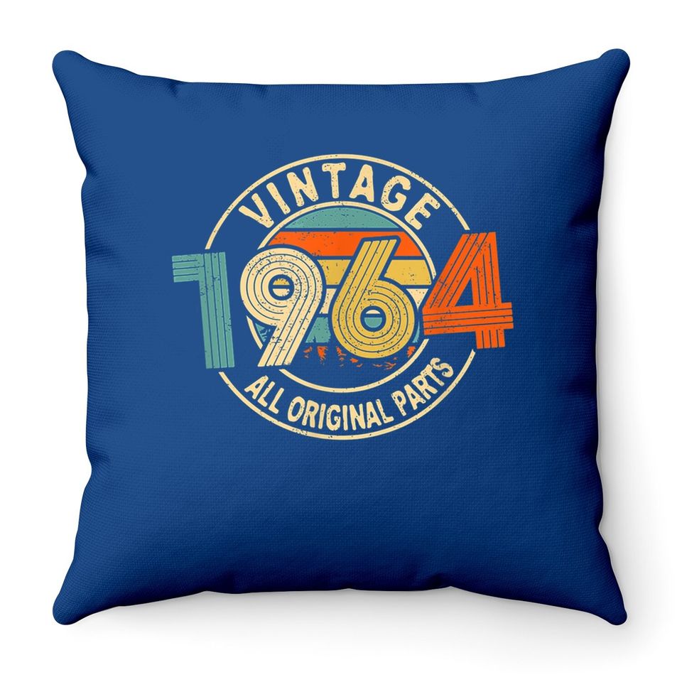 Vintage 1964 - 57 Years Old Gift - 57th Birthday Throw Pillow