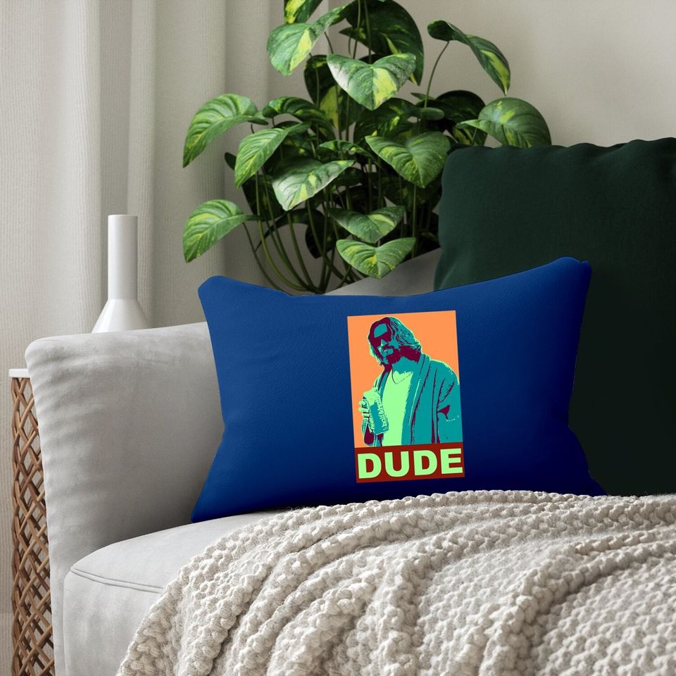 The Big Lebowski Dude Propaganda Lumbar Pillow