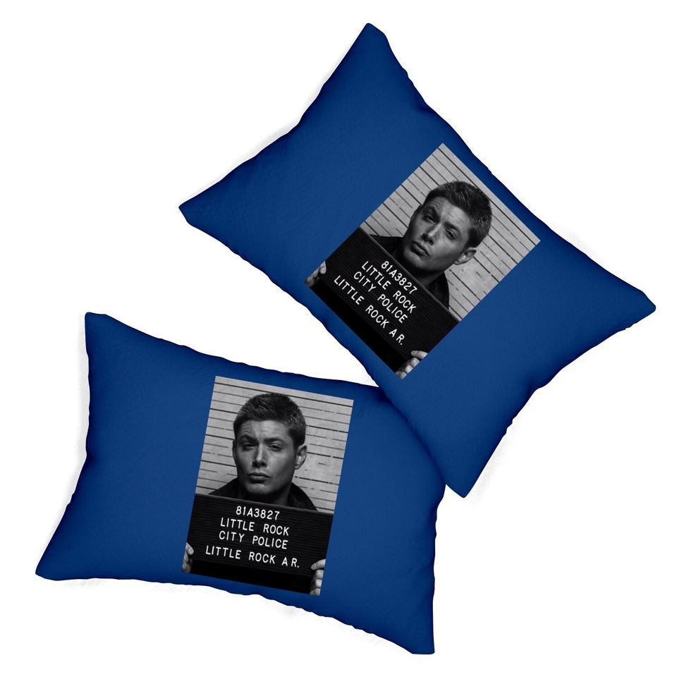 Dean Winchester Mugshot Lumbar Pillow