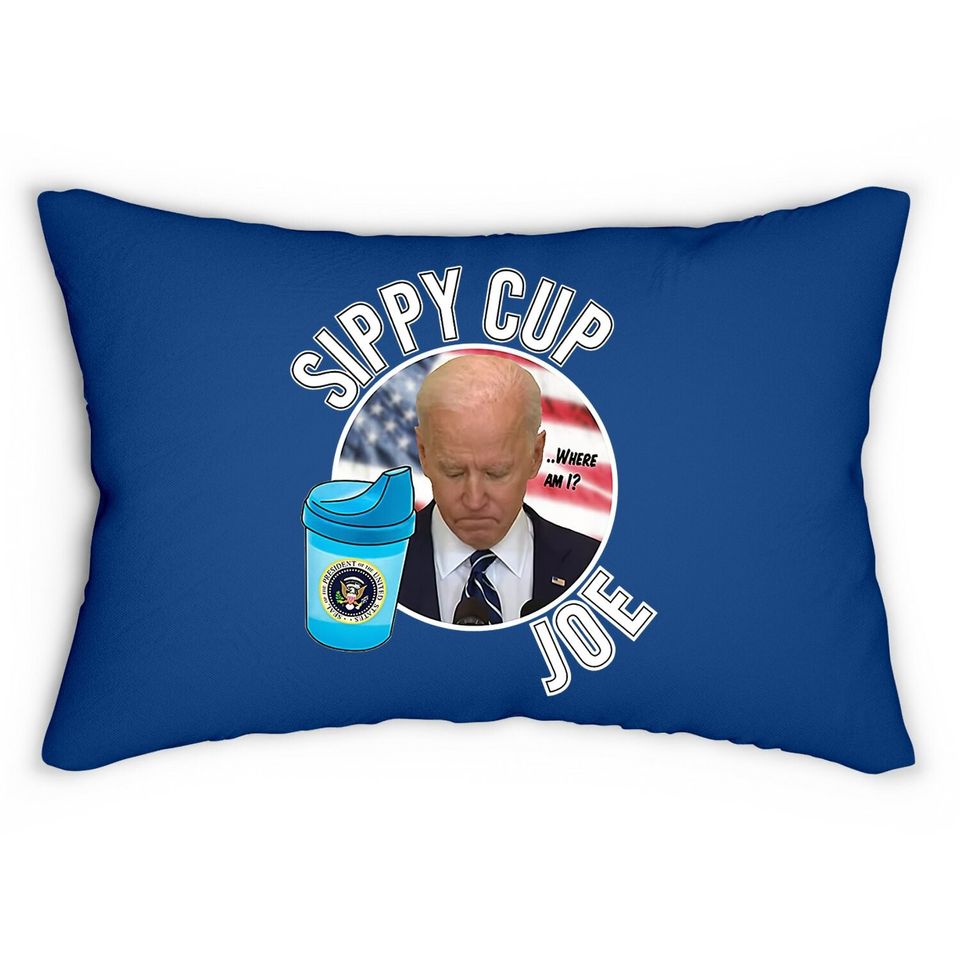 Funny Sippy Cup Joe Biden Premium Lumbar Pillow