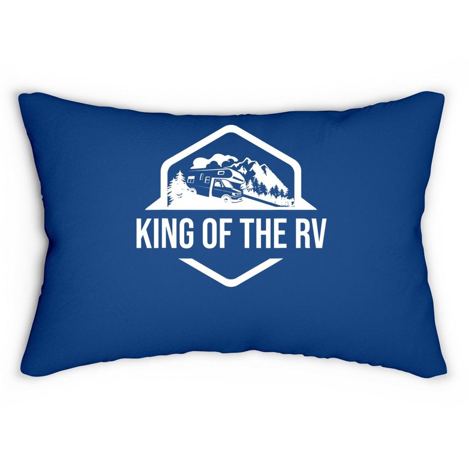 King Of The Rv Lumbar Pillow Funny Camping Lumbar Pillow Rv Road Trip Gift