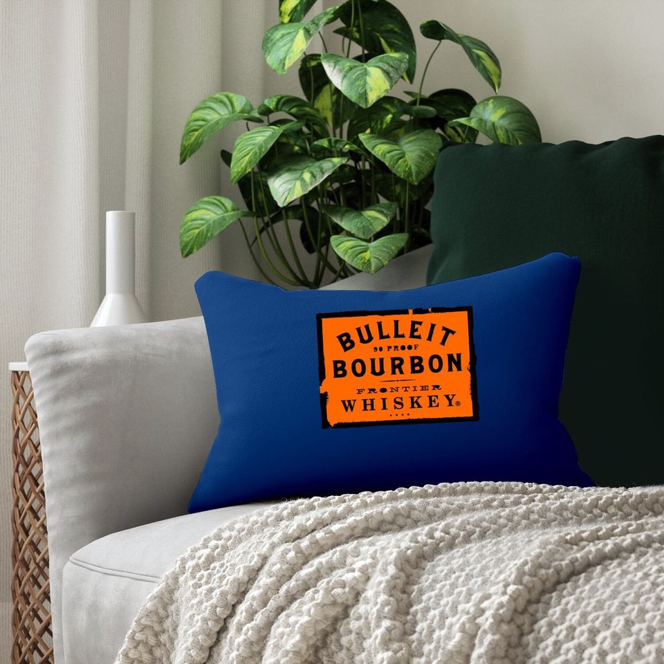 Bulleit Bourbon Frontier Whiskey Lumbar Pillow Wine