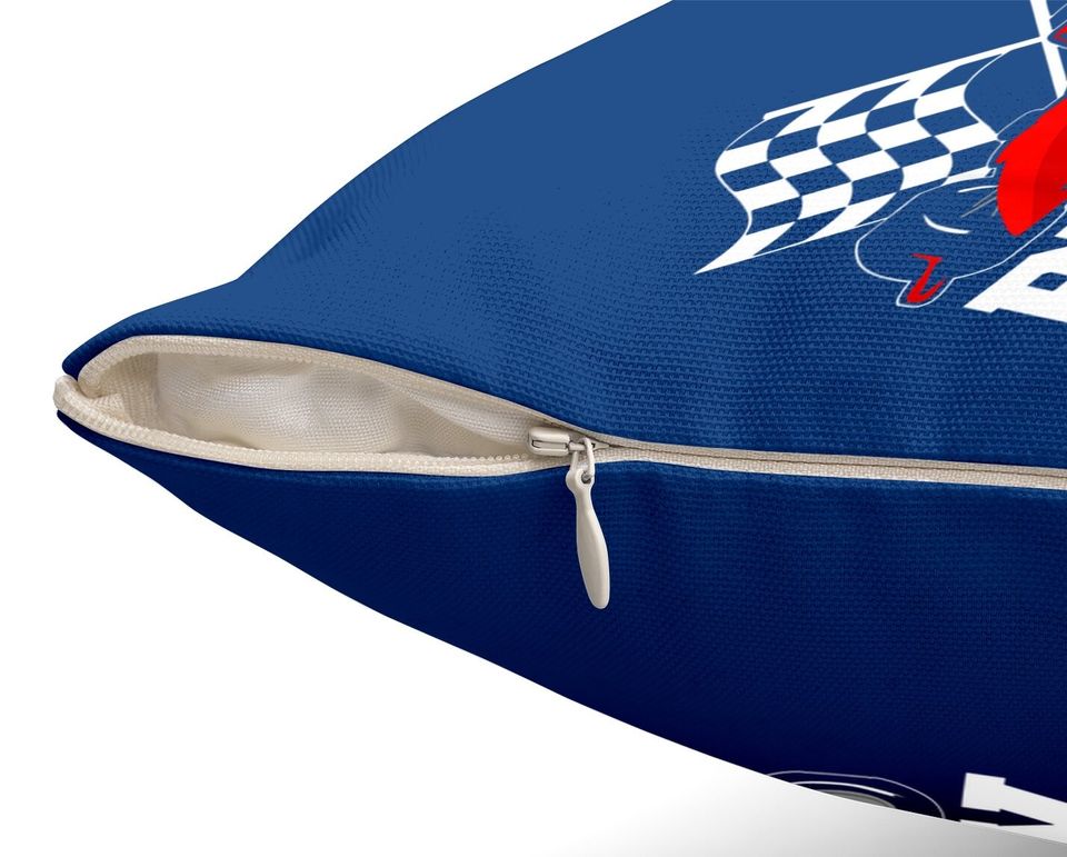 Pit Crew Car Racing Checkered Flag Racing Party Throw Pillow