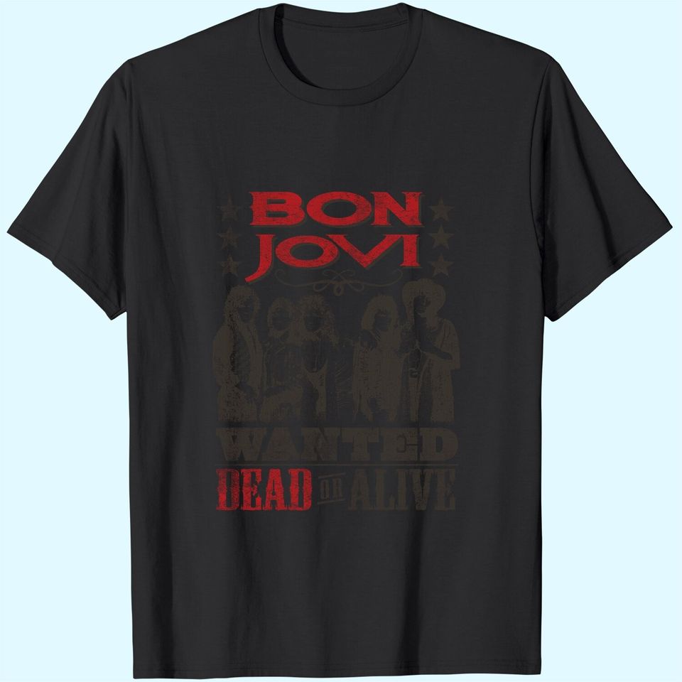 Bon Jovi Cowboy Wanted Dead Or Alive T-Shirt
