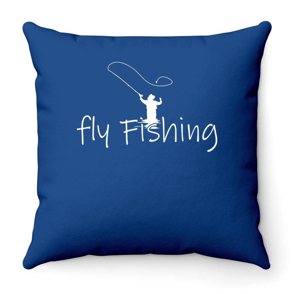 Fly Fishing Gift Fishing Artificial Fly Throw Pillow