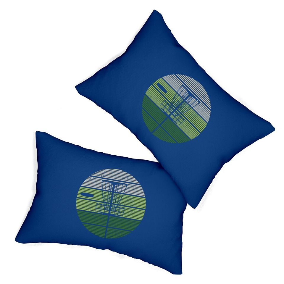 Disc Golf Vintage Basket - Frisbee Frolf Golf Gift Lumbar Pillow