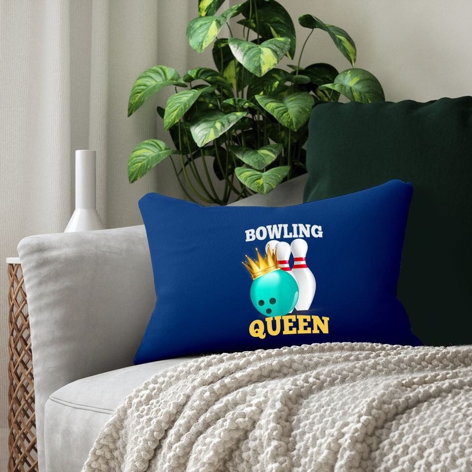 Bowling Queen Rolling Bowlers Outdoor Sports Novelty Lumbar Pillow