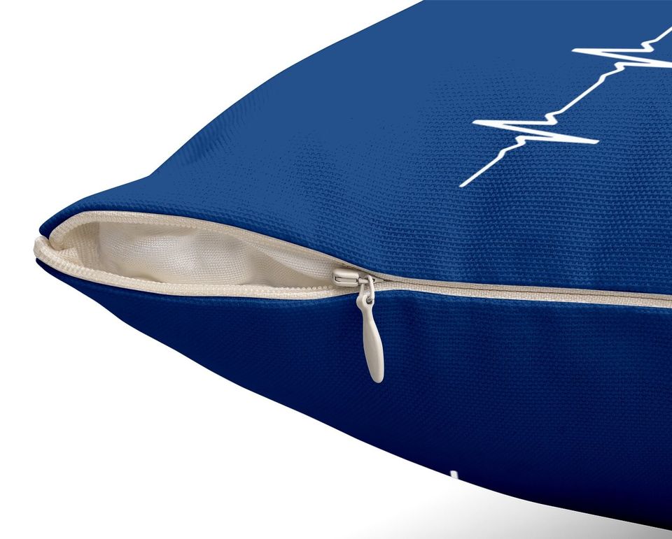 Golf Heartbeat Throw Pillow For Golfers