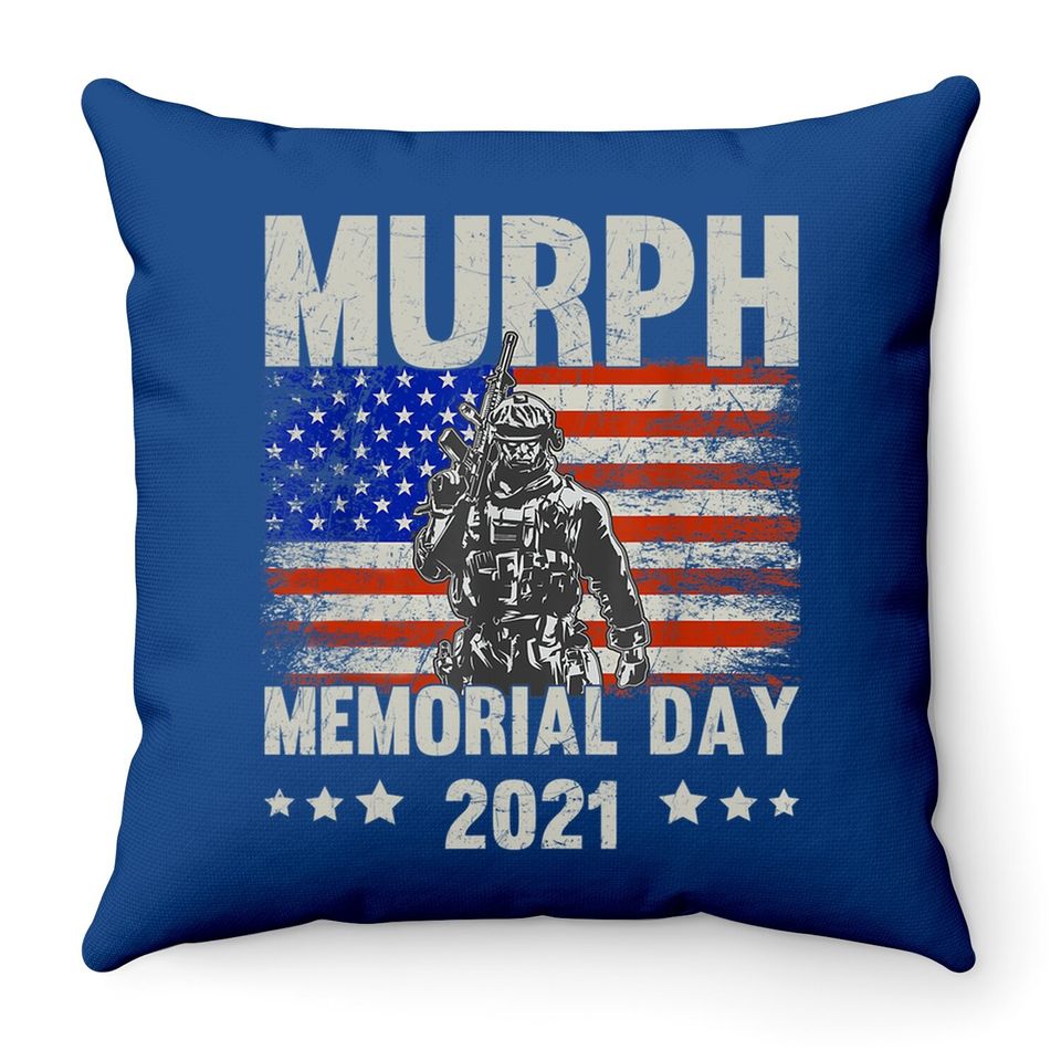 Memorial Day Murph Throw Pillow Us Military Throw Pillow