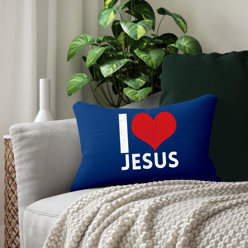 I Love Jesus Lumbar Pillow