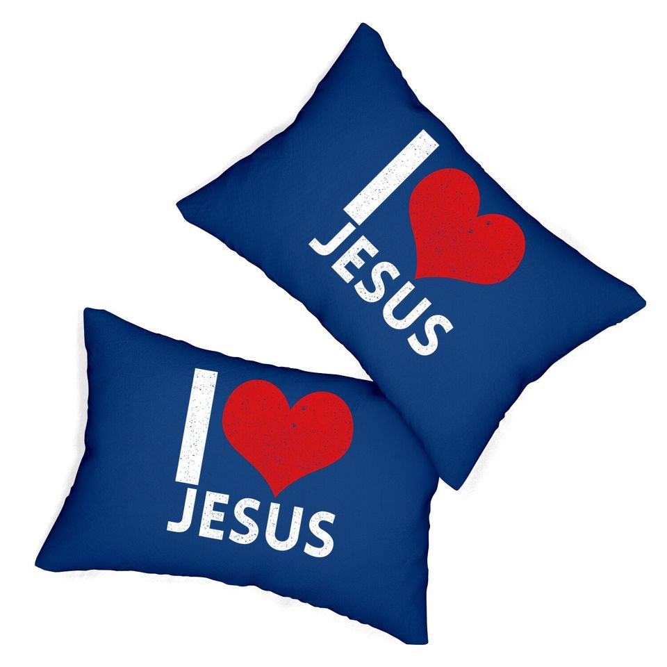 I Love Jesus Lumbar Pillow