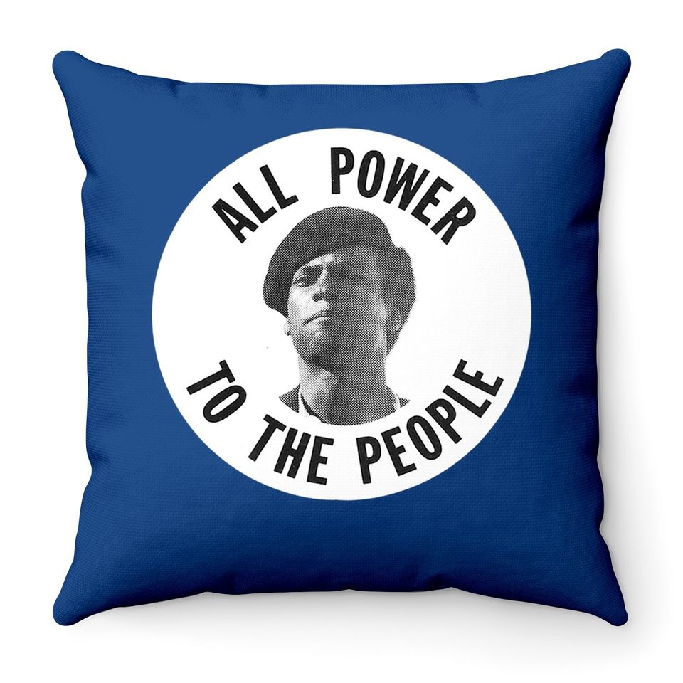 Huey Newton All Power To The People Black History Throw Pillow