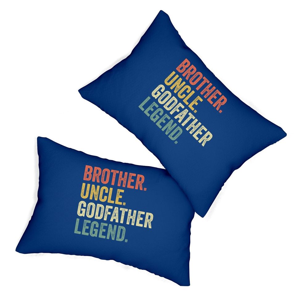 Uncle Godfather Lumbar Pillow Christmas Gifts From Godchild Funny Lumbar Pillow