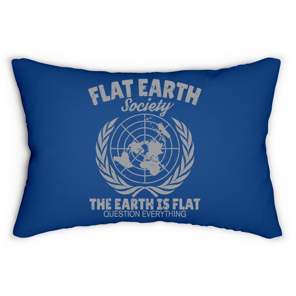 Flat Earth Society Lumbar Pillow