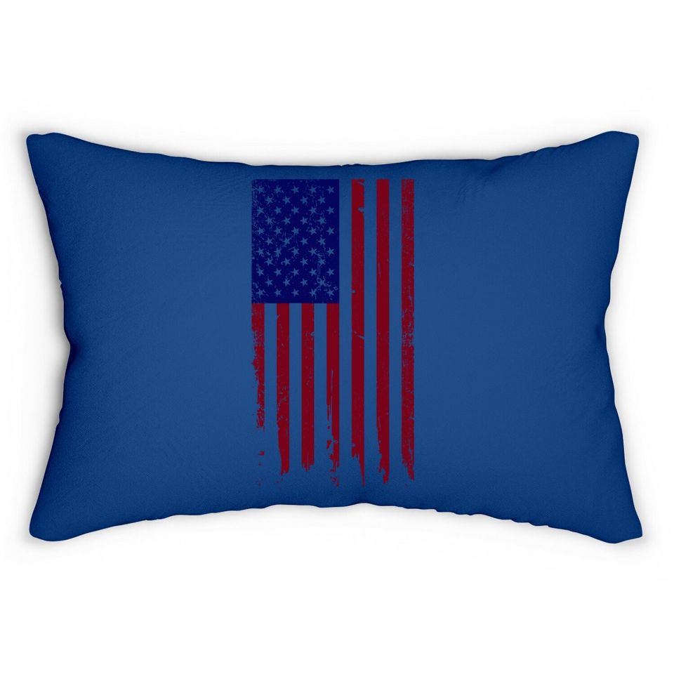 Lumbar Pillow America Patriotic Flag