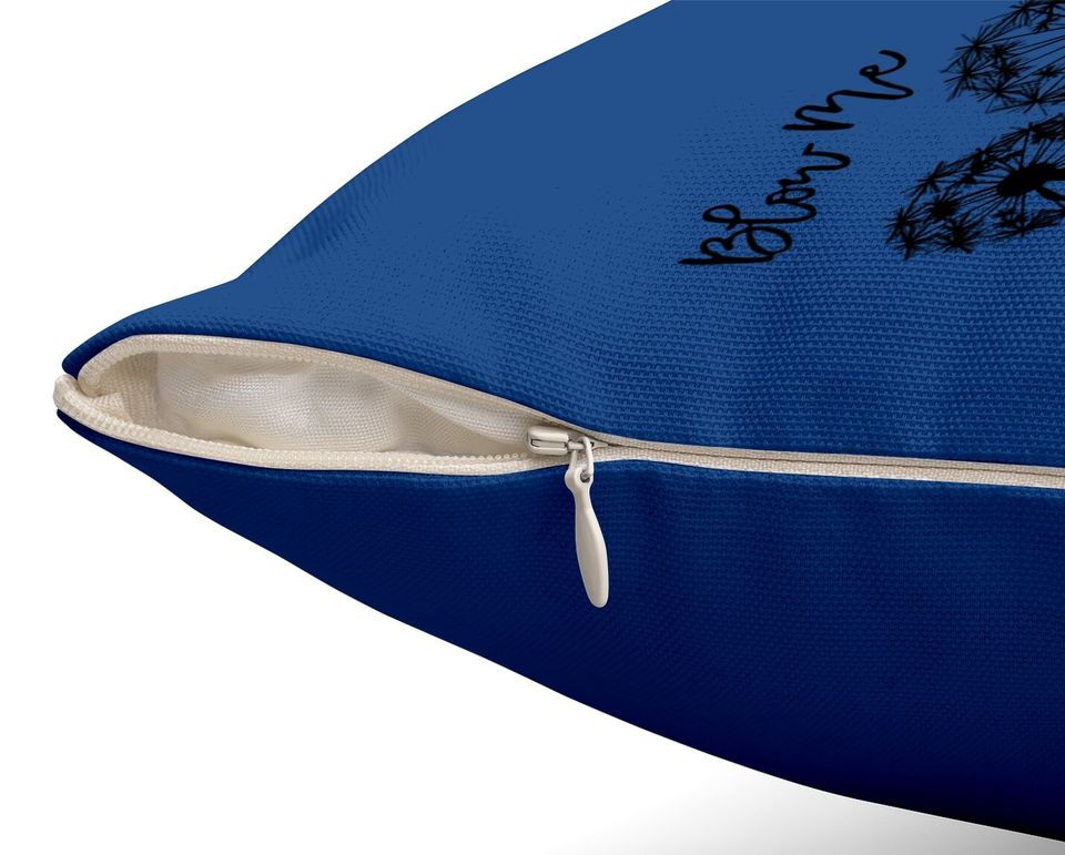 Blow Me Dandelion Throw Pillow