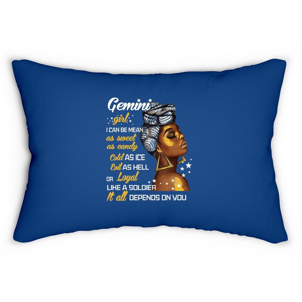 Birthday Gift Gemini Girl May Or June Lumbar Pillow