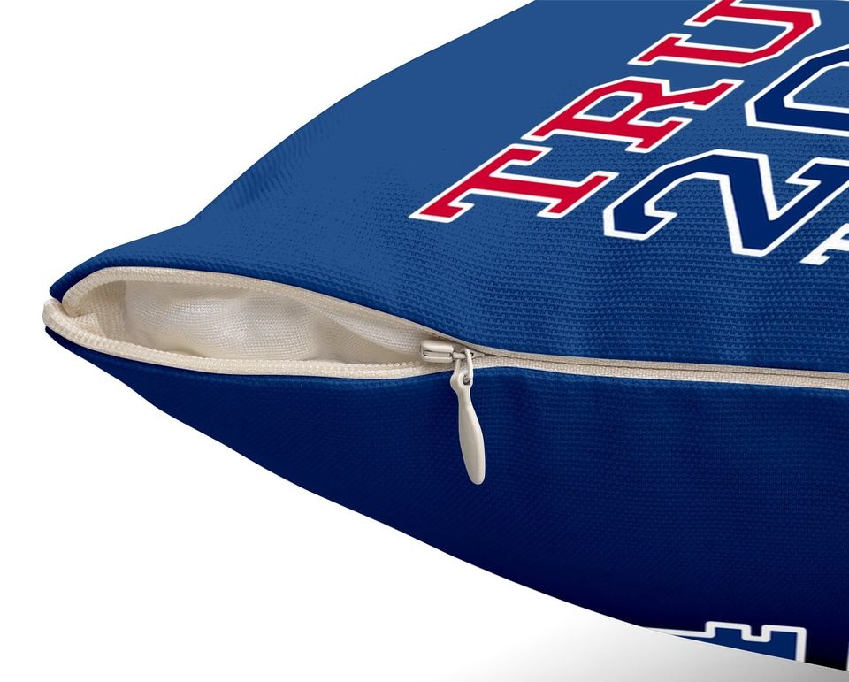 Trump Snowflake Red White & Blue Throw Pillow