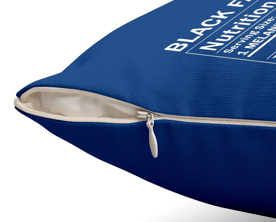 Black Father Nutrition Fact  throw Pillow