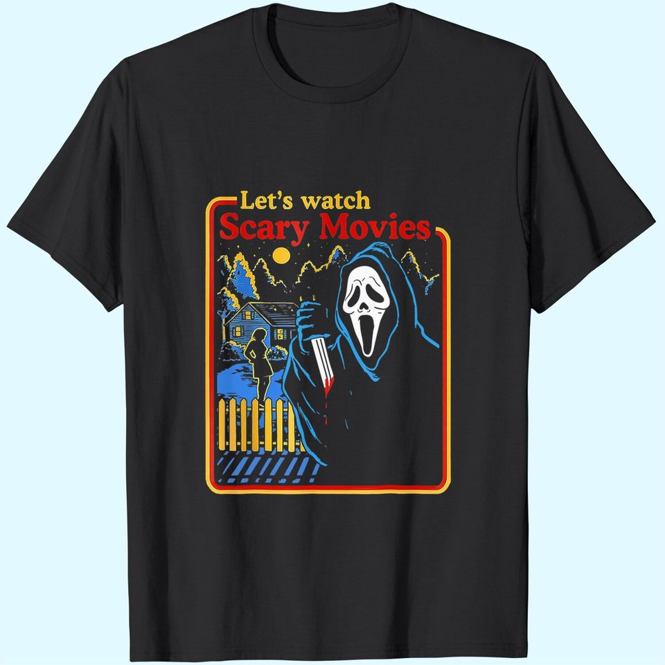 Lets Watch Scary Movies Scream Horror 2021 Halloween T-Shirt