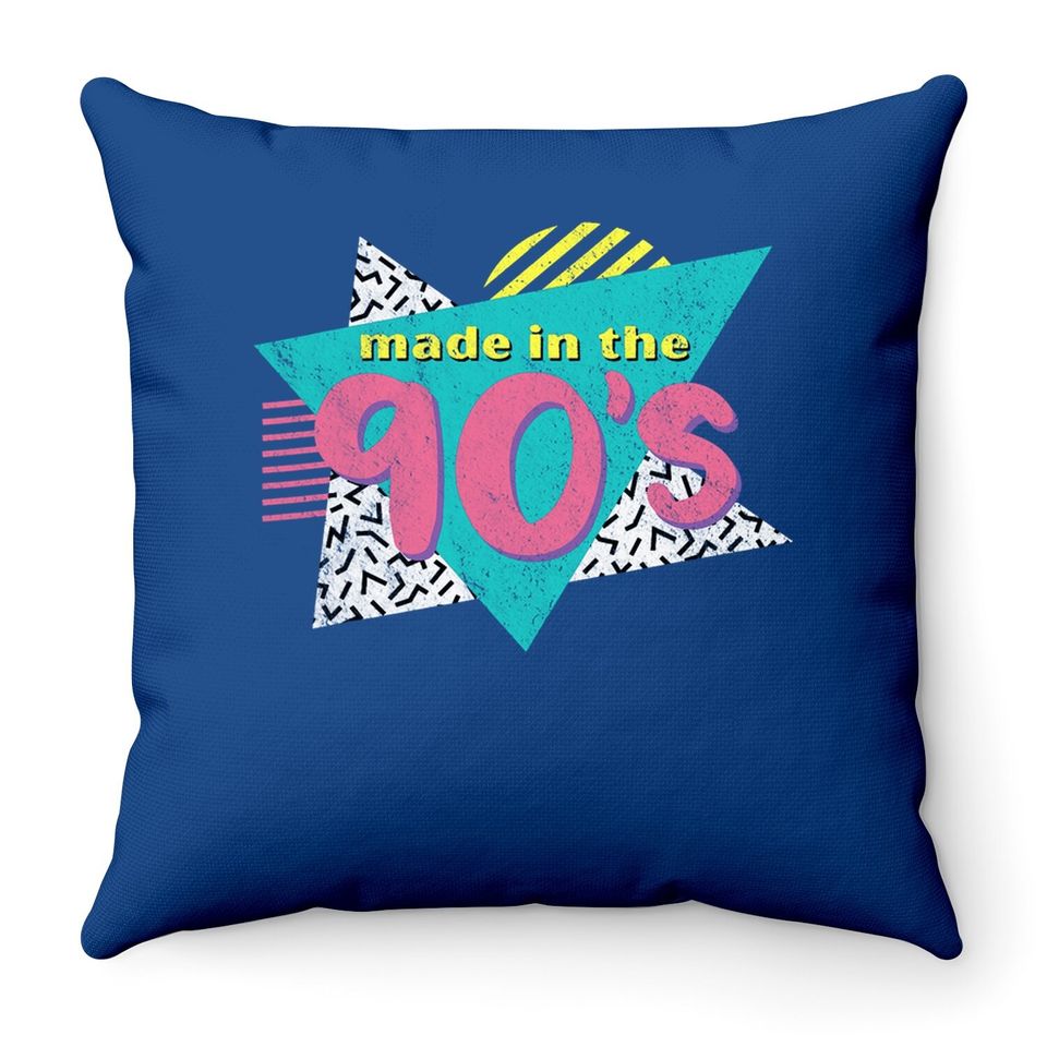 Made In The 90's Retro Vintage 1990's Birthday Throw Pillow
