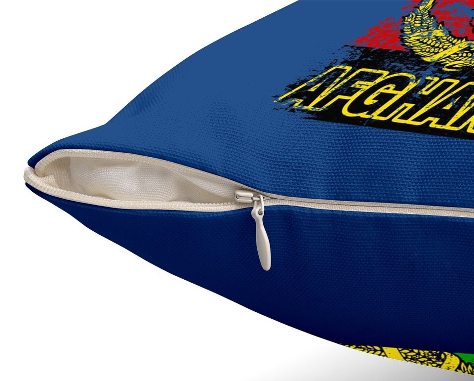 Vintage Afghanistan Flag Throw Pillow