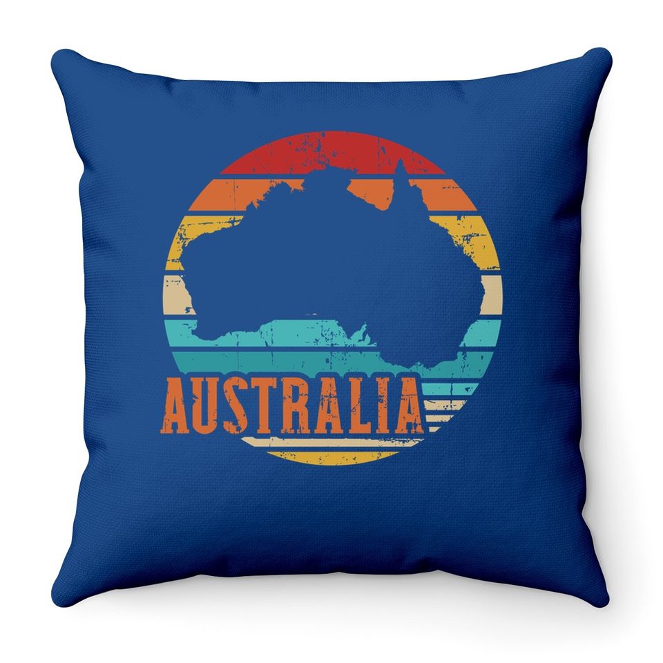 Australia Vintage Throw Pillow
