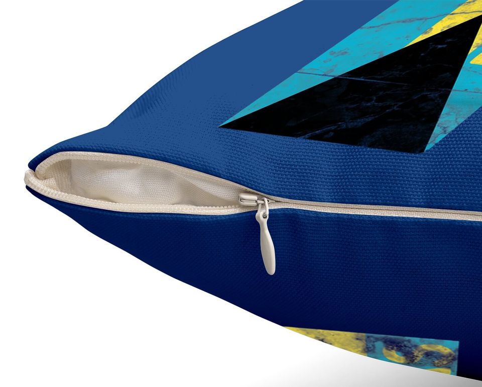 Bahamas Flag Distressed Vintage Throw Pillow