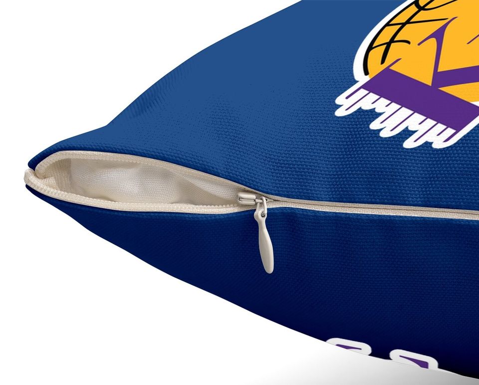 Purple Los Angeles Kobe Logo Throw Pillow