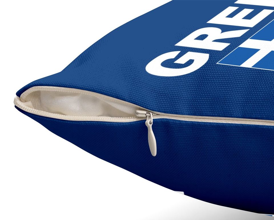 Greece Flag Greek Ellada Flags Travel Throw Pillow