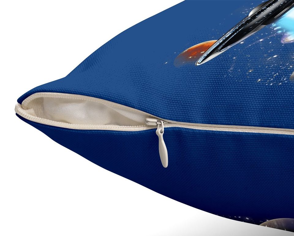 Galaxy Cat Ufo Throw Pillow