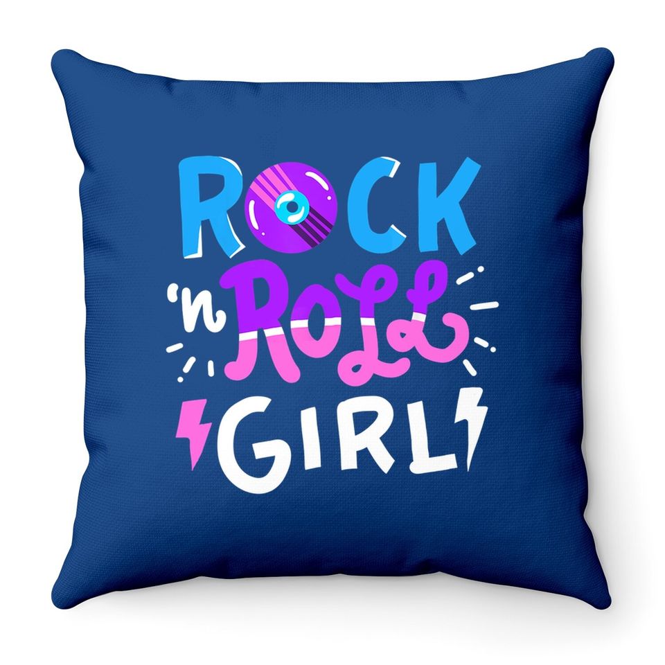 Rock N Roll Music Throw Pillow