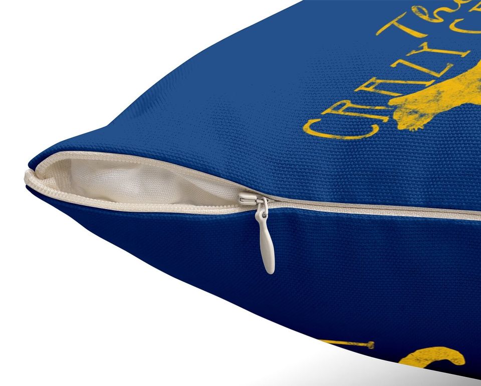 The Crazy Cat Lady Club Distressed Throw Pillow