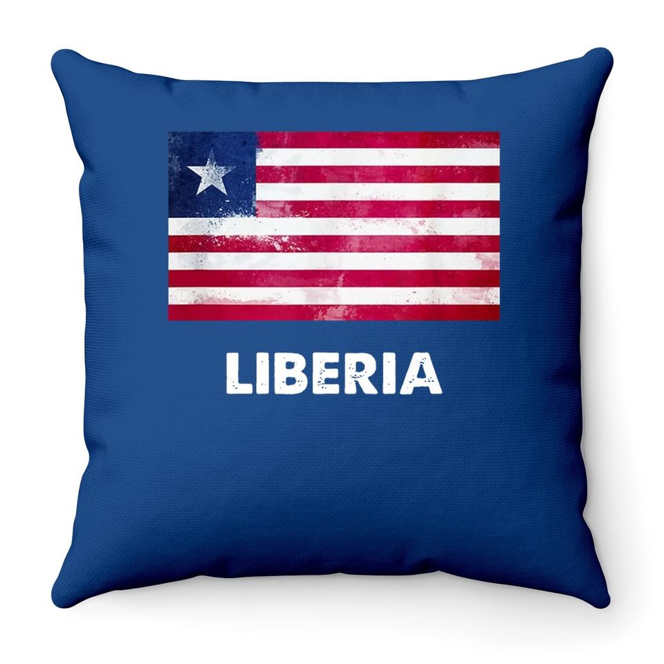 Liberia Flag Throw Pillow