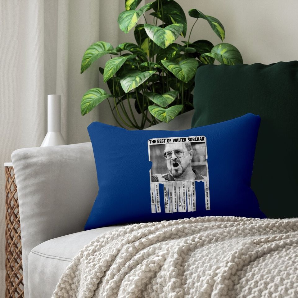 The Big Lebowski Walter Best Of Quotes Flyer Lumbar Pillow