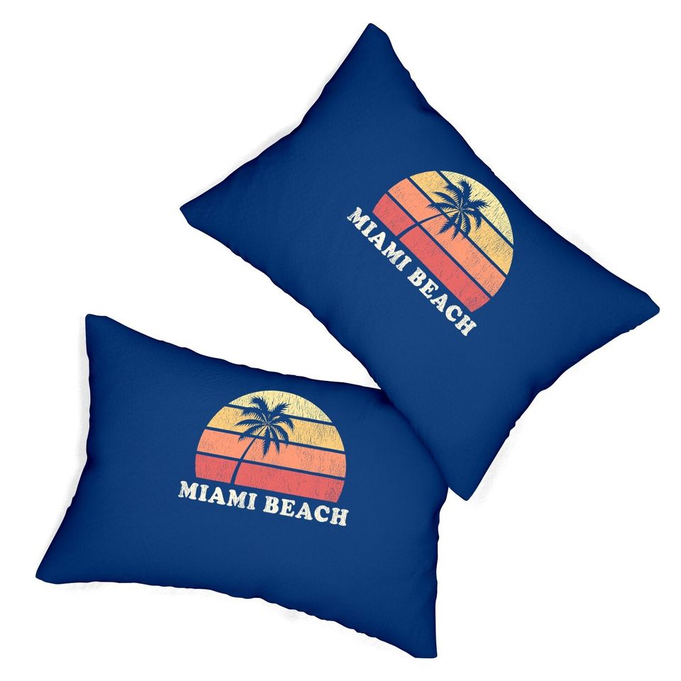 Lumbar Pillow Miami Beach 70s Retro