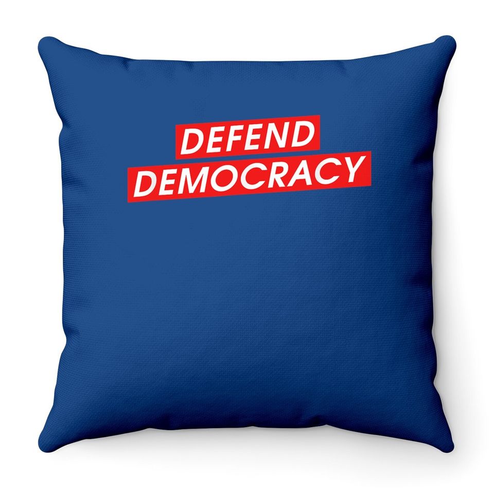 Defend Democracy Freedom Love Throw Pillow