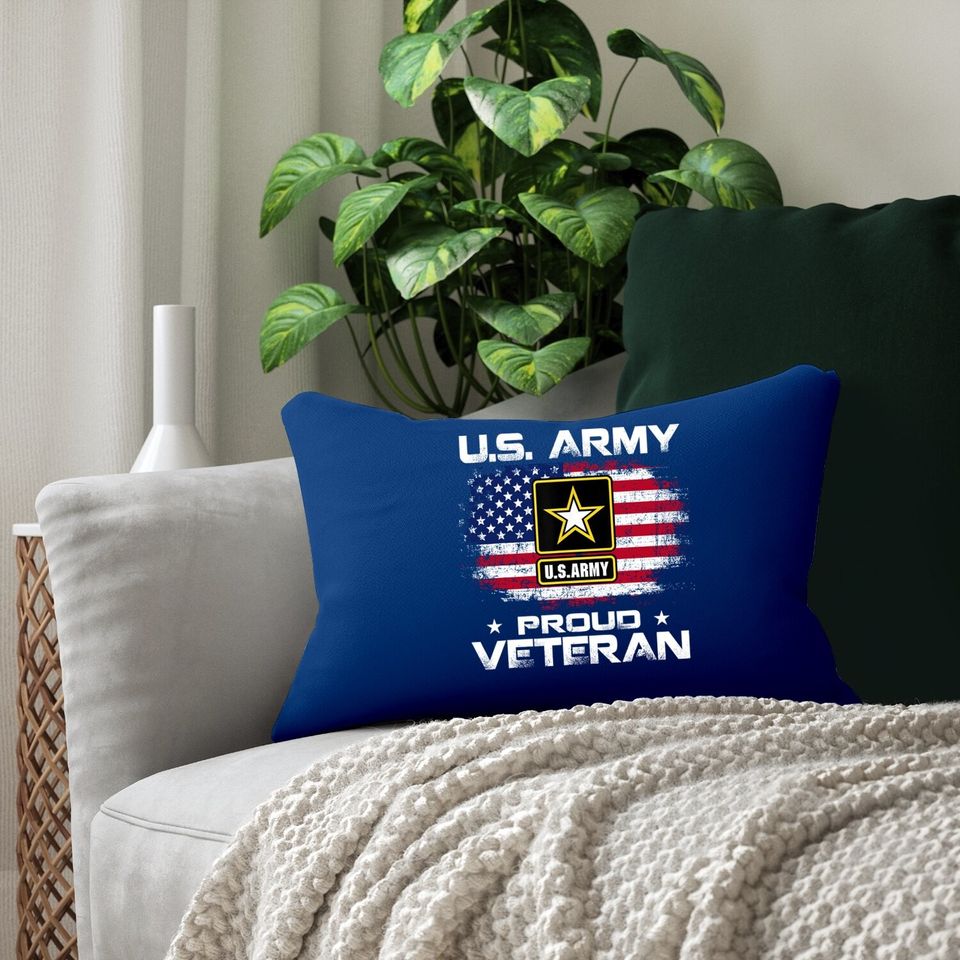U.s Army Proud Veteran Day Lumbar Pillow