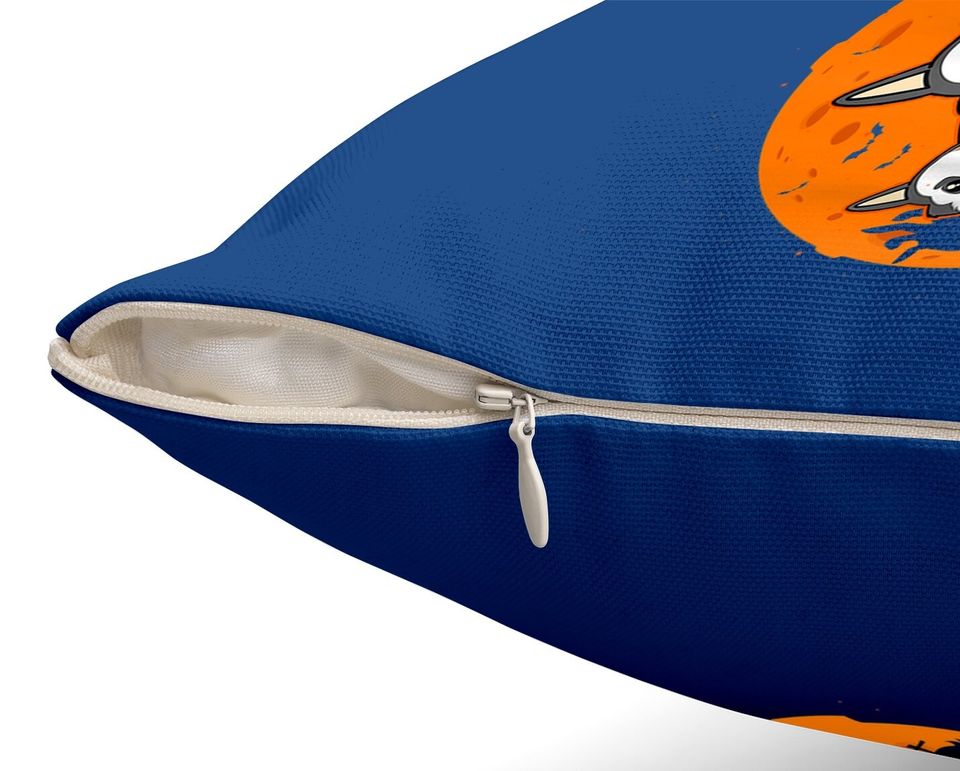 Corgi Skeleton Halloween Cute Graphic Throw Pillow