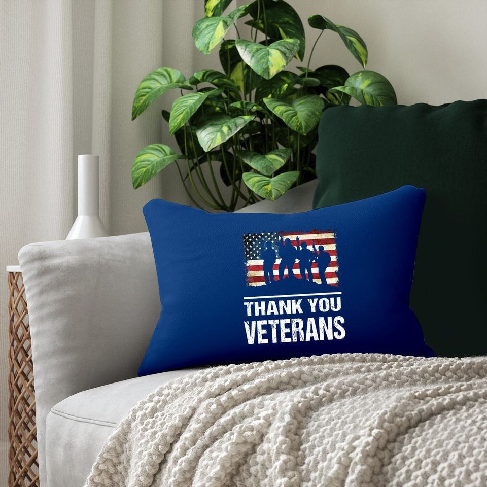 Thank You Veterans Day Lumbar Pillow