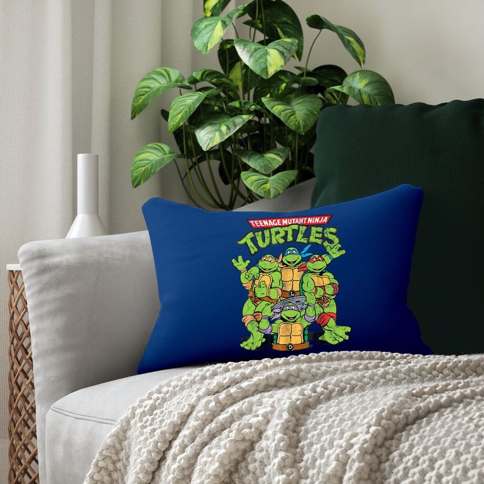 Teenage Mutant Ninja Turtles Classic Retro Logo Lumbar Pillow