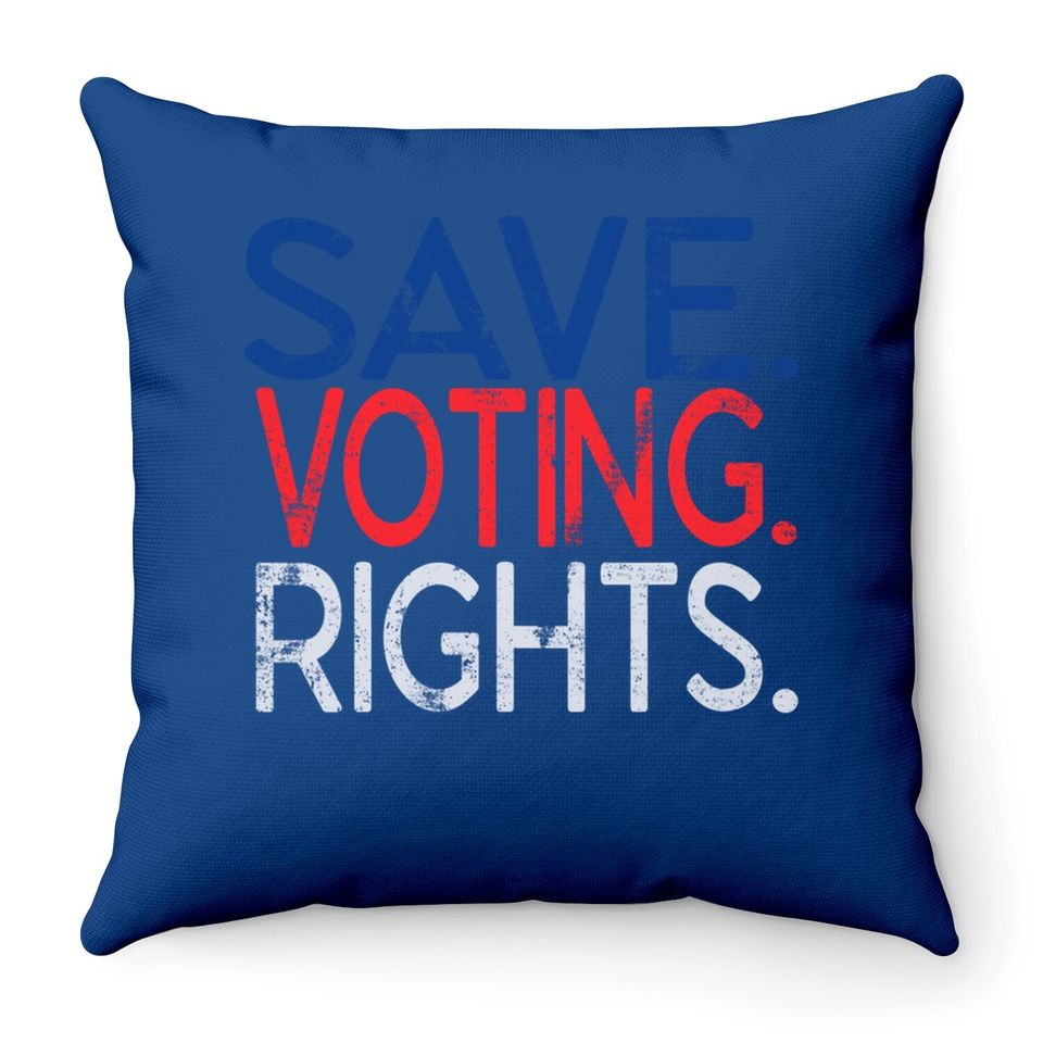 Save Voting Rights Pro Democracy Throw Pillow