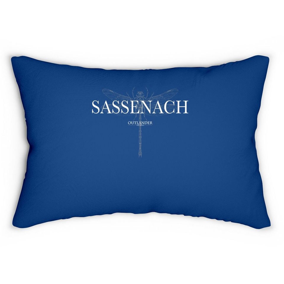 Outlander Sassenach Dragon Fly Line Art Lumbar Pillow
