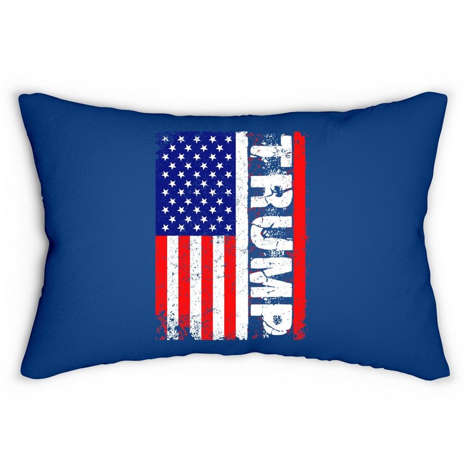 President Donald Trump 2020 Vintage Usa Flag Lumbar Pillow Lumbar Pillow