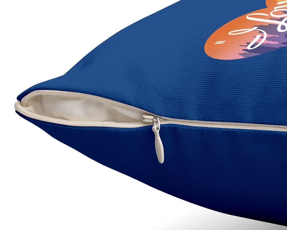 I Love Lucy Throw Pillow City Logo Black Throw Pillow