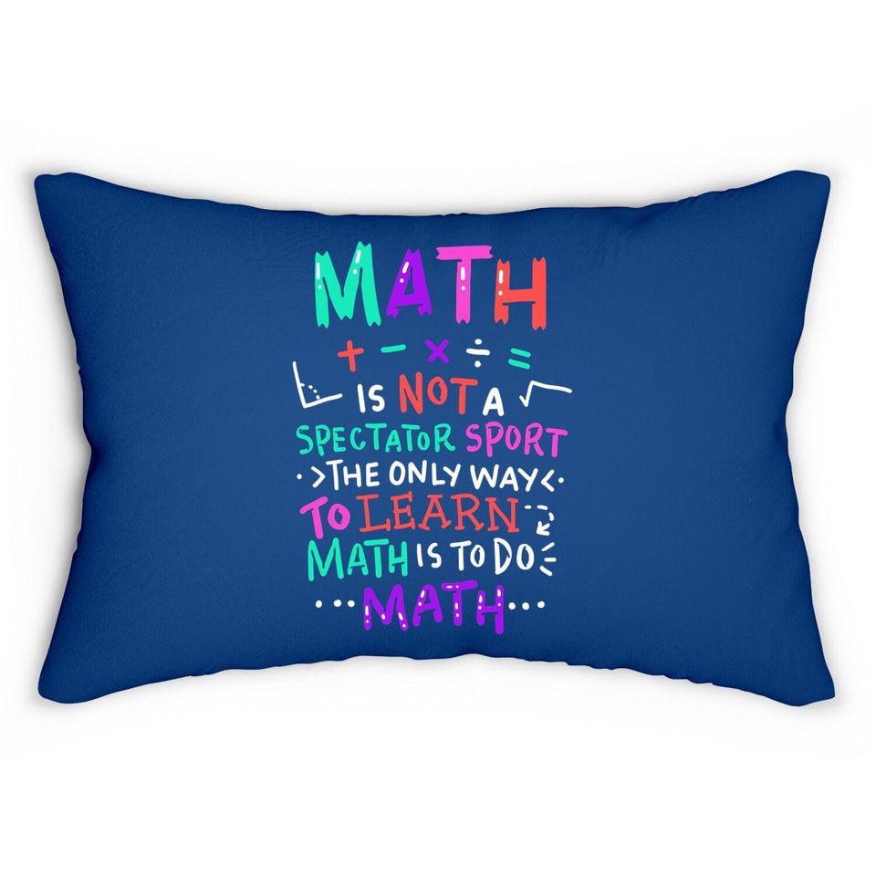 Math Teacher Mathematical Symbol Lumbar Pillow