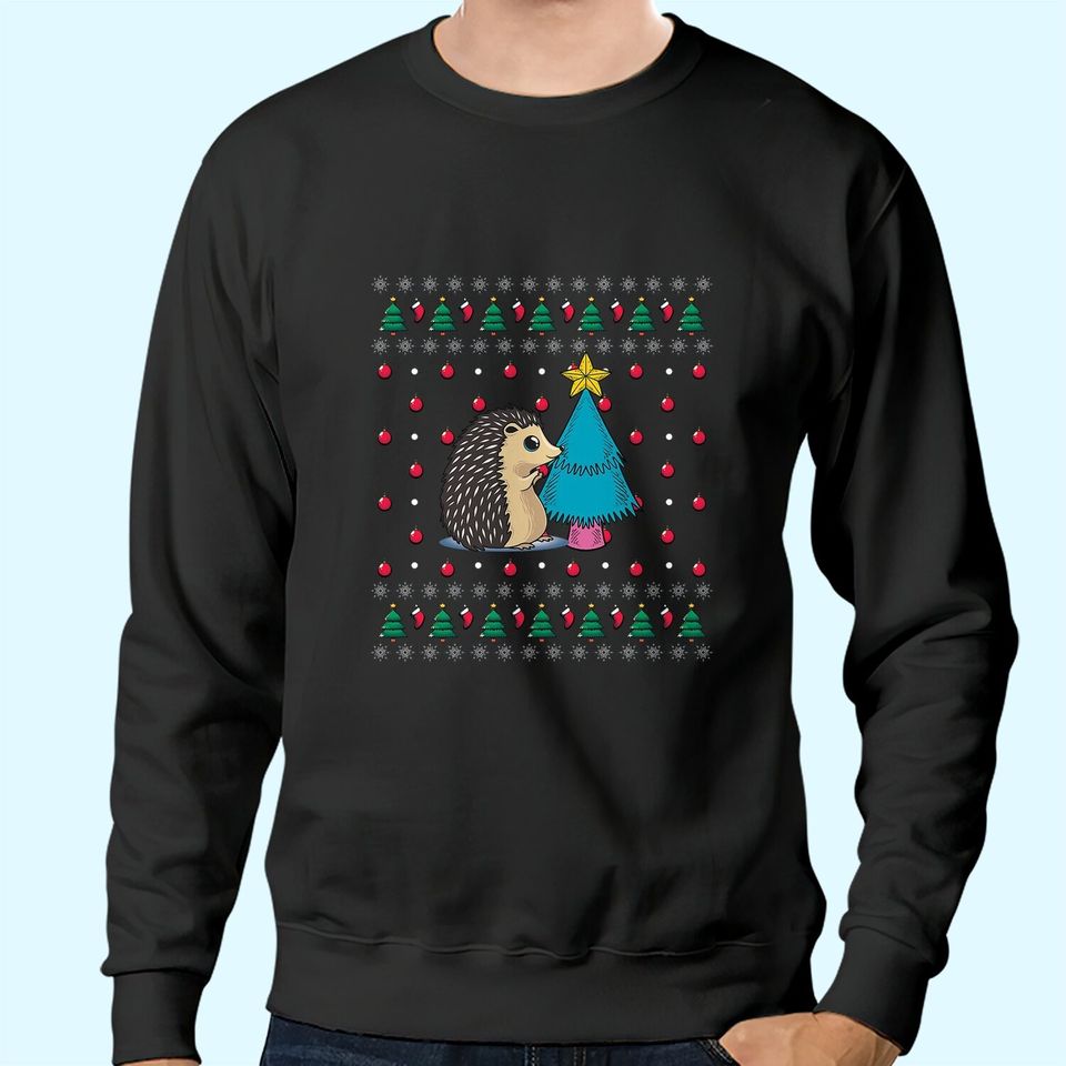 Hedgehog Ugly Christmas Classic Sweatshirts