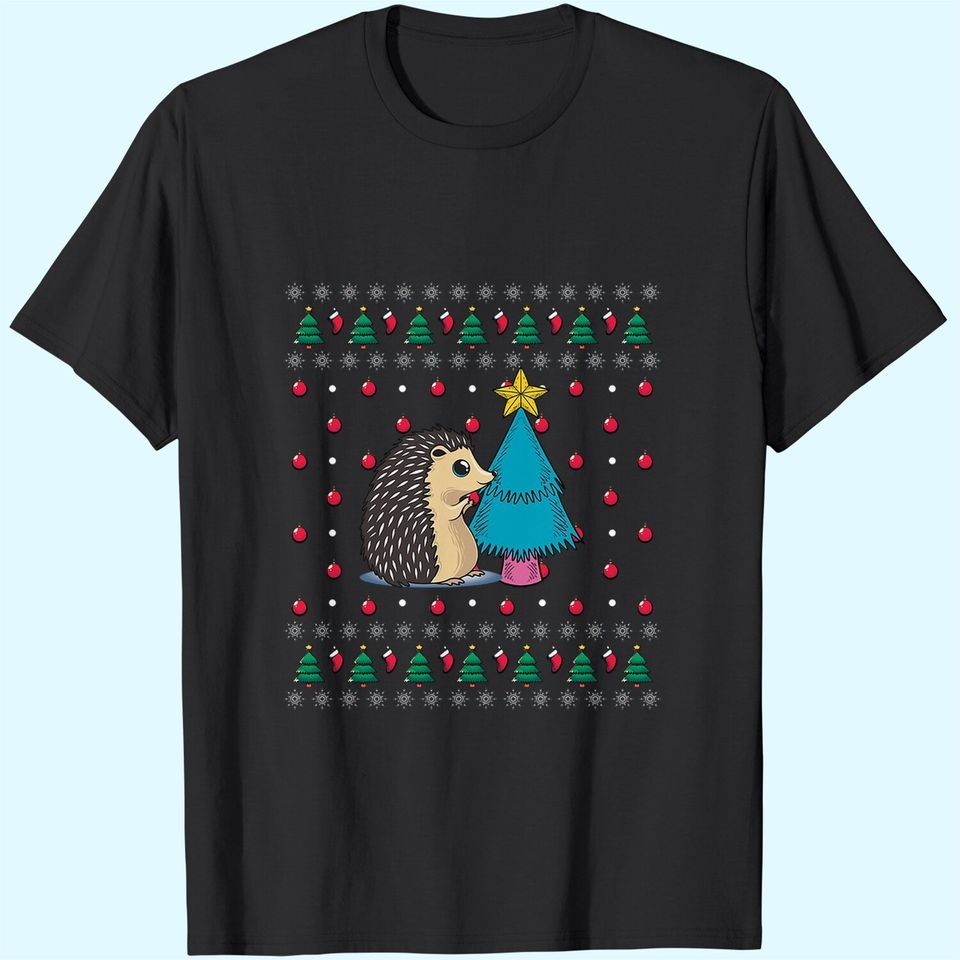 Hedgehog Ugly Christmas Classic T-Shirts