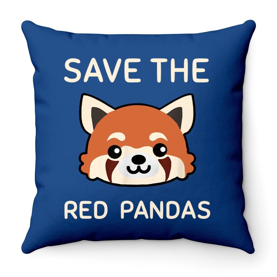 Red Panda Throw Pillow